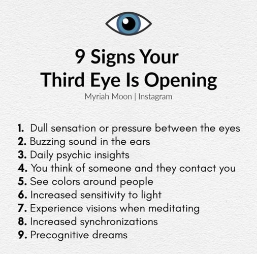 Signs Of An Awakening Third Eye