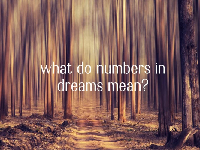 The Role Of Numbers In Dream Interpretation