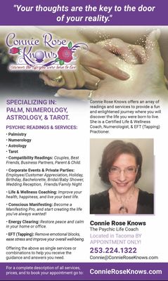 Photo of Connie Rose, Psychic Palm & Tarot Reader, tacoma wa, USA